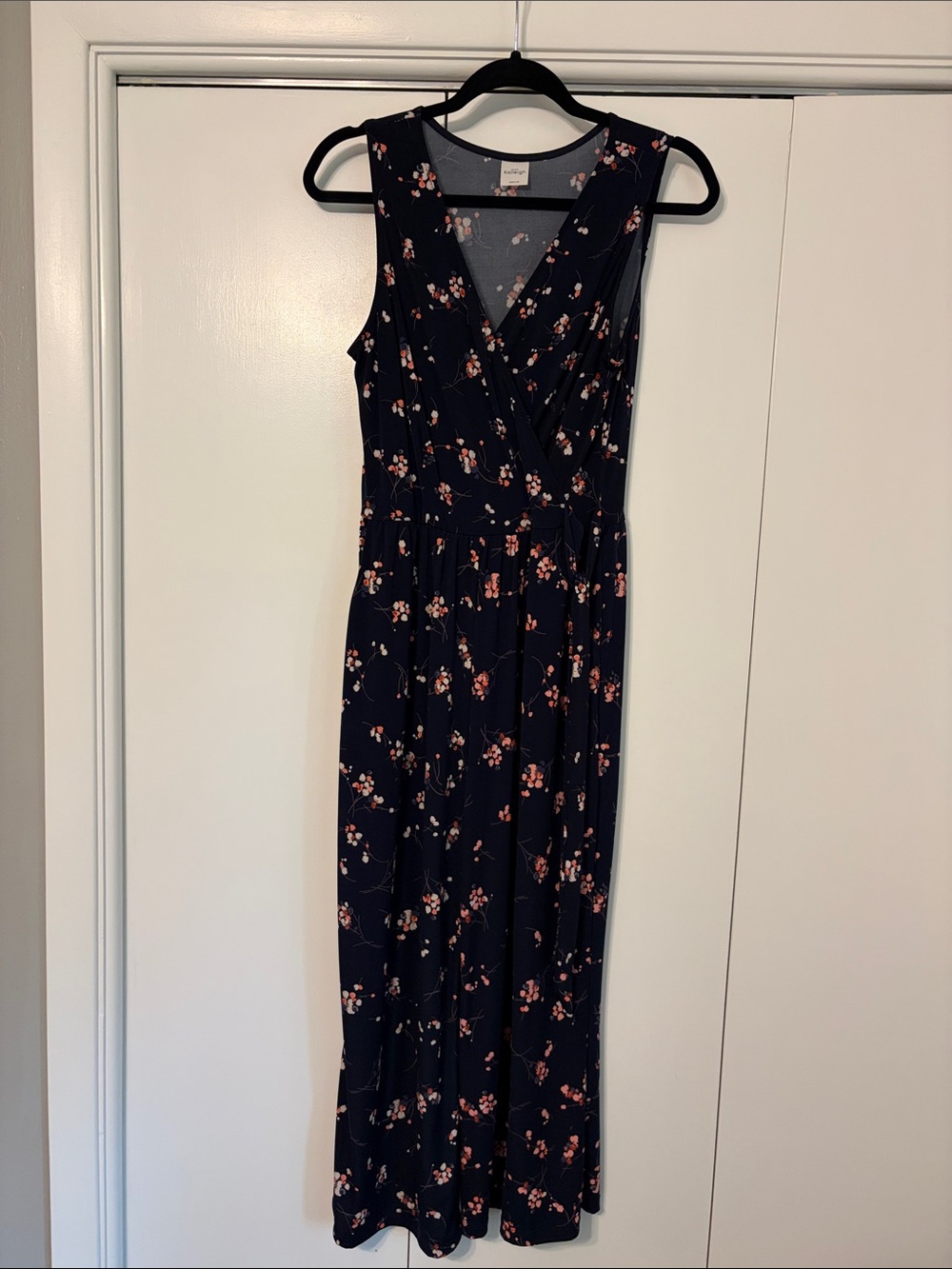 Kaileigh Navy Jumpsuit with Pink Floral Print